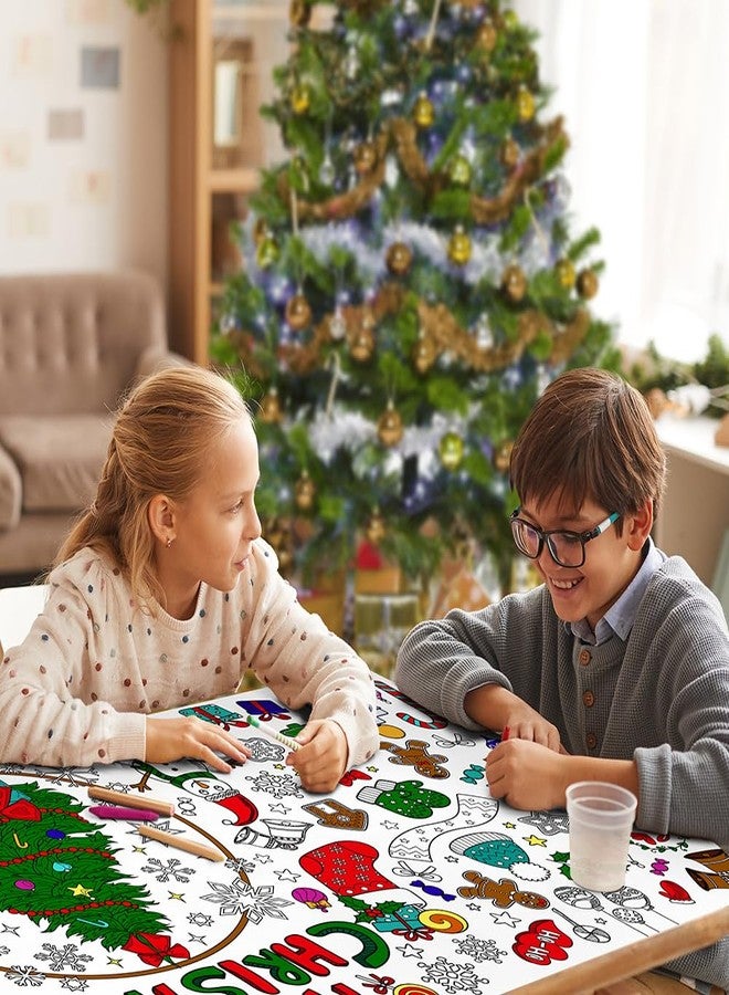 SPERINGEEN Christmas Crafts for Kids, Christmas Games, Activities, Coloring Tablecloth, Gifts, Poster, Banner, Party Favors for Family or Classroom - Holiday Xmas Party Decorations - Image 3
